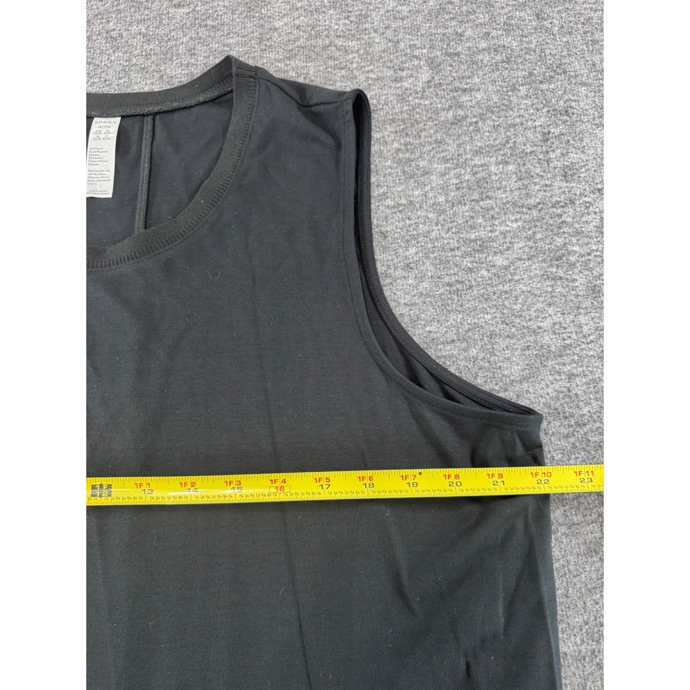 Spanx Womens Black Sleeveless Crew Neck Tank Top Relaxed Fit Plus Size 1X/1TG - Picture 3 of 5